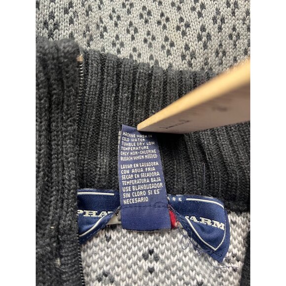 Phat Farm Mens XXL Nordic Zip Pocket Sweater In Black & Gray Christmas - Picture 13 of 14